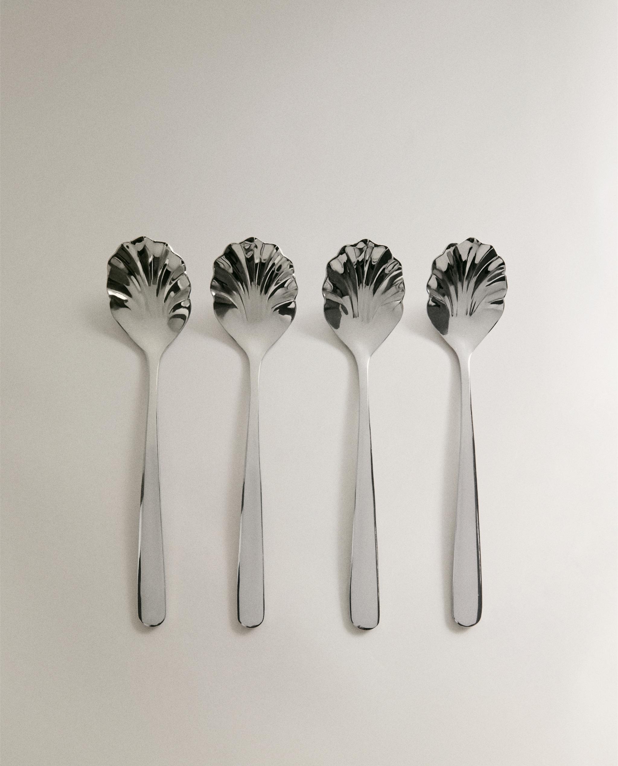 PACK OF STEEL SHELL DESSERT SPOONS (PACK OF 4) product thumbnail 8