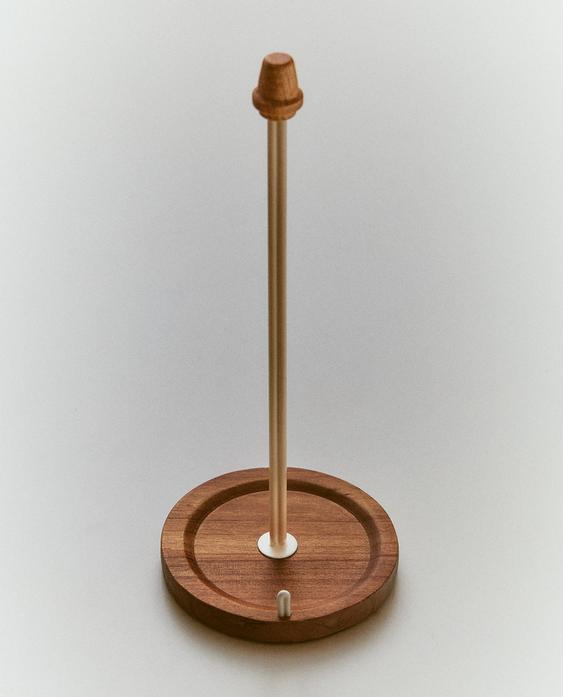 حامل بكرة مناديل المطبخ من الخشب والحديد حامل بكرة مناديل المطبخ من الخشب والحديد