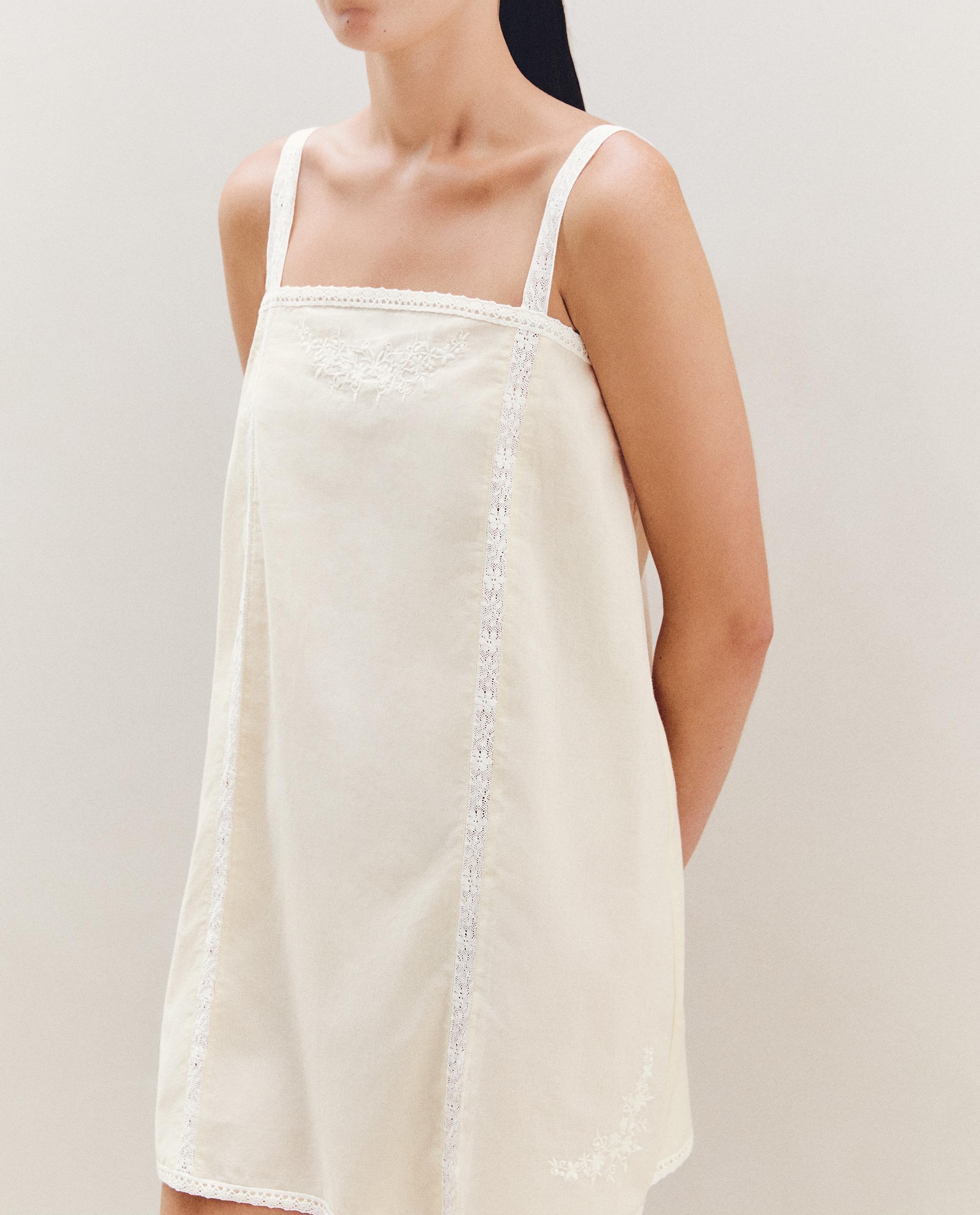EMBROIDERED COTTON NIGHTDRESS WITH LACE product thumbnail 8