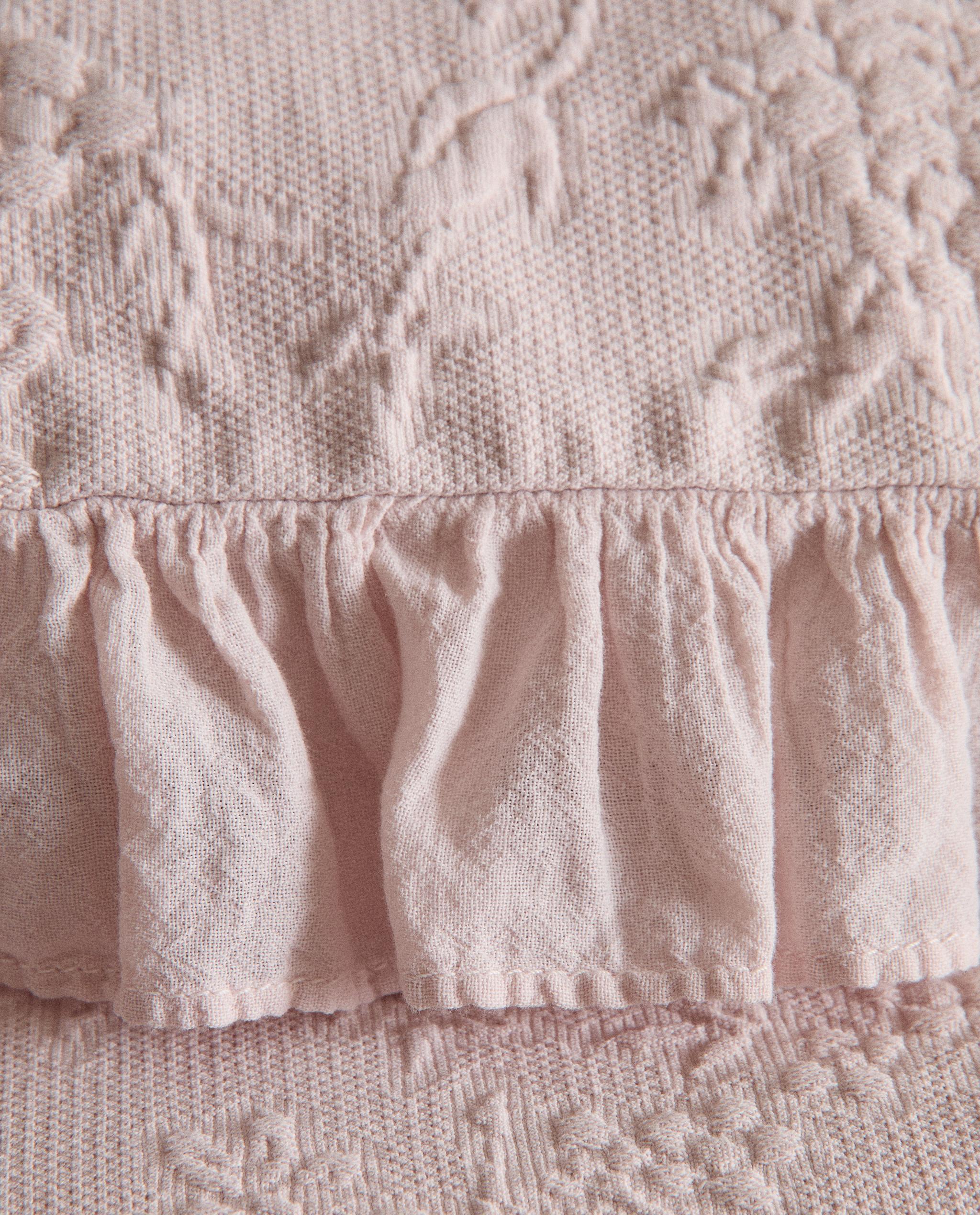 JACQUARD BEDSPREAD WITH RUFFLE TRIM product thumbnail 4
