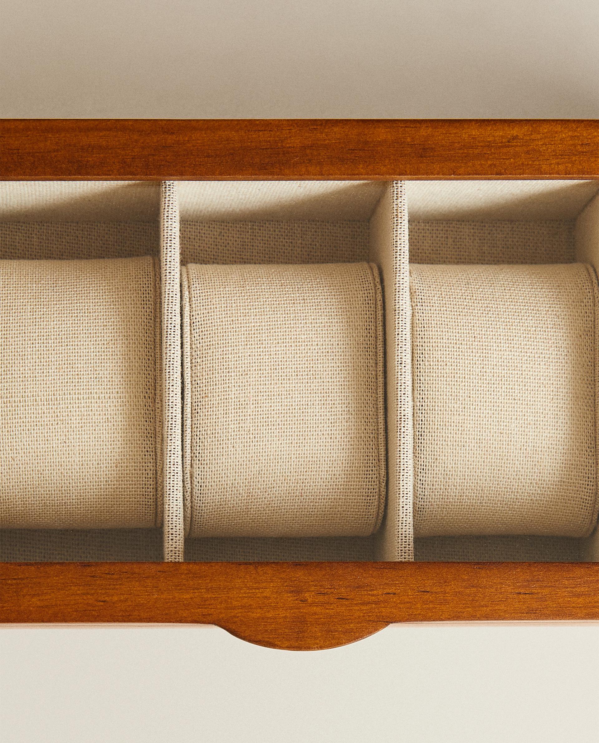 WOODEN AND LINEN WATCH BOX product thumbnail 3