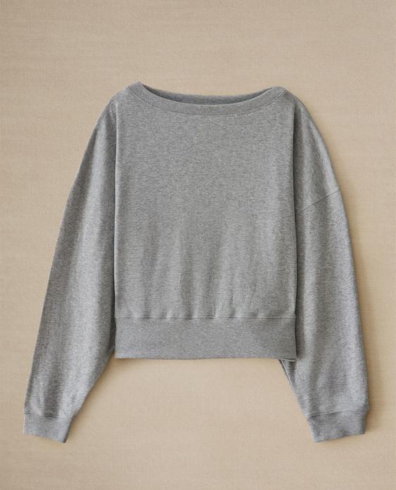 SWEAT-SHIRT EN COTON CACHE-COU