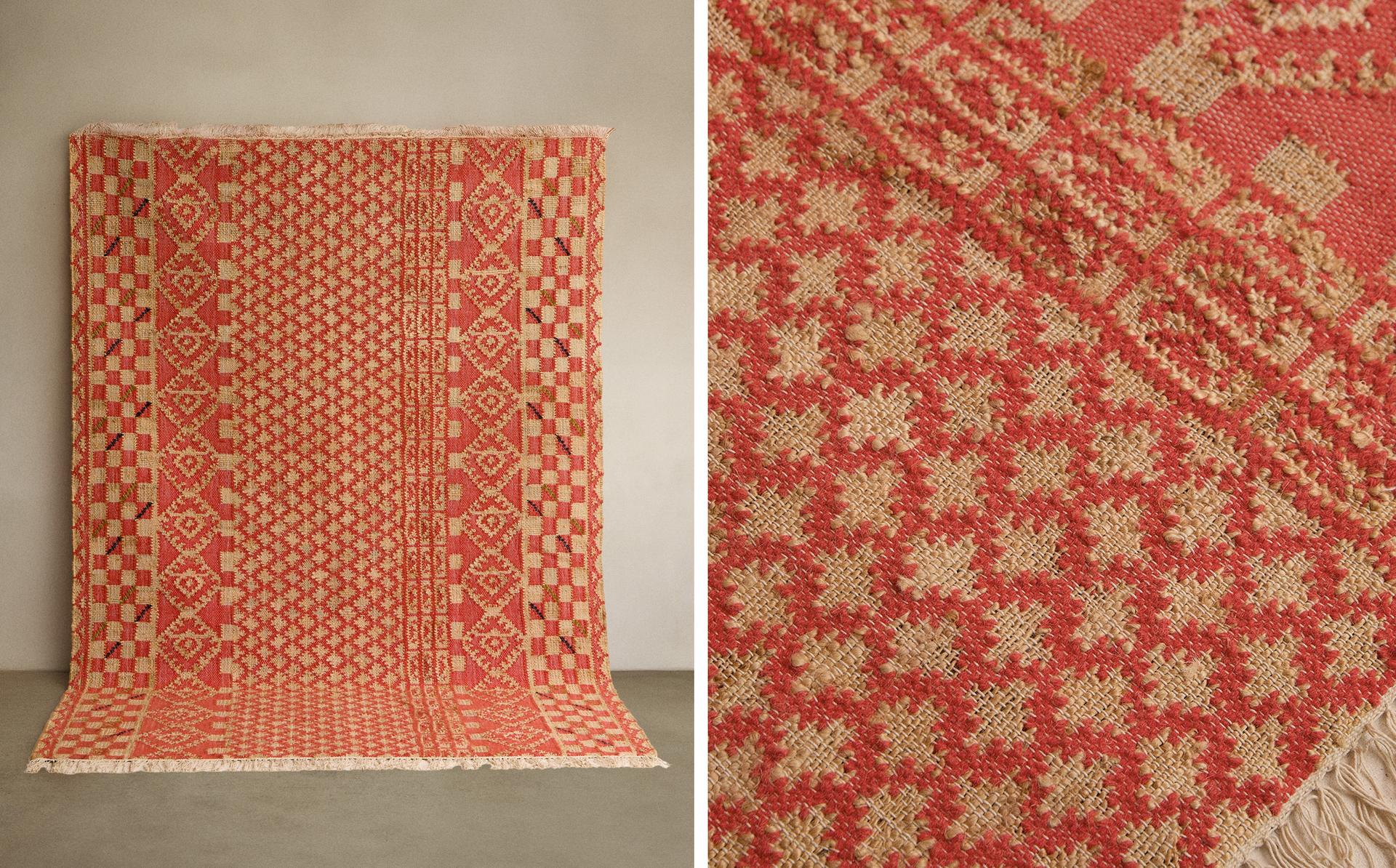 JUTETEPPICH MIT GEOMETRISCHEM MUSTER JUTETEPPICH MIT GEOMETRISCHEM MUSTER