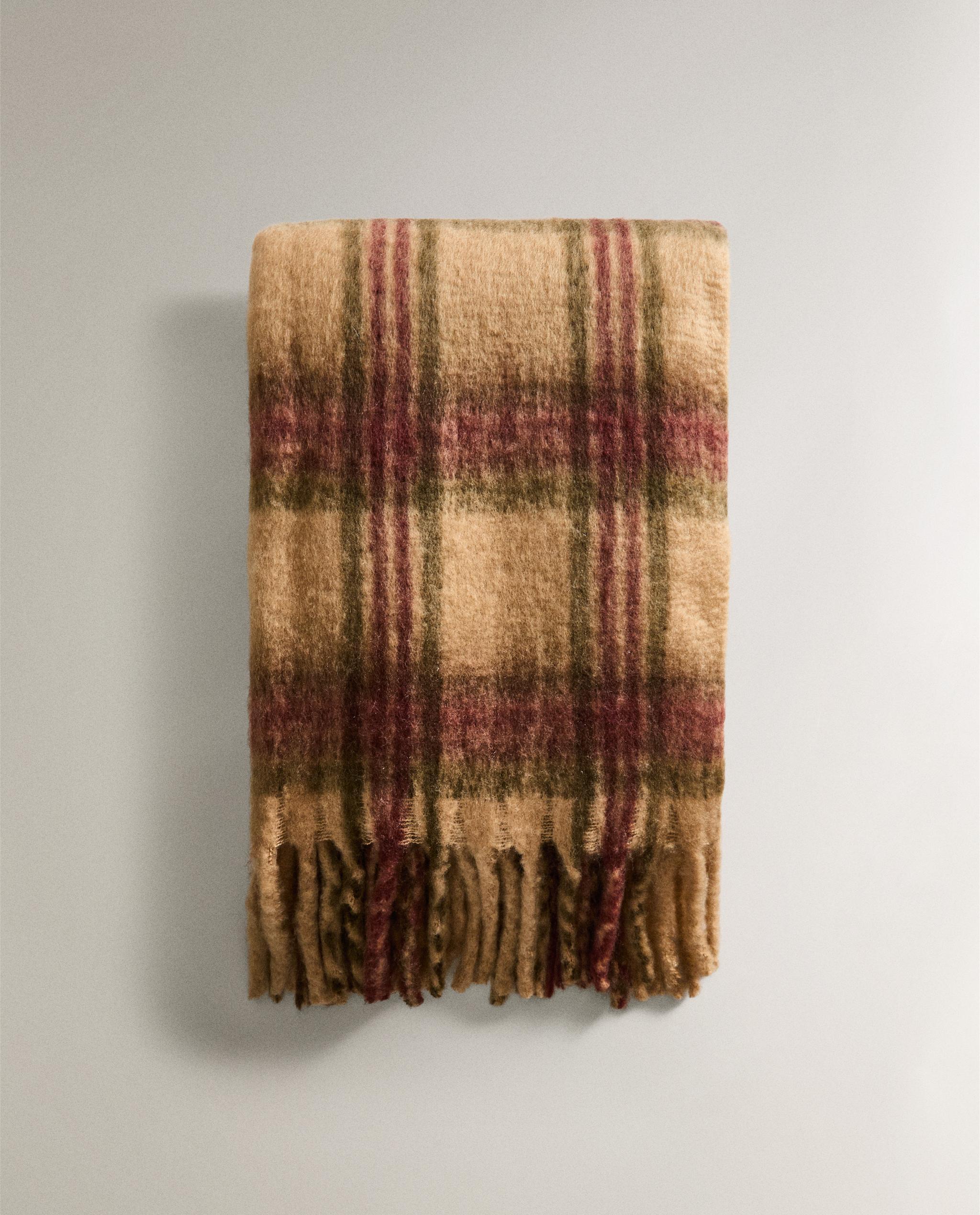 ソフトブランケット チェック フリンジ | Zara Home 日本/Japan