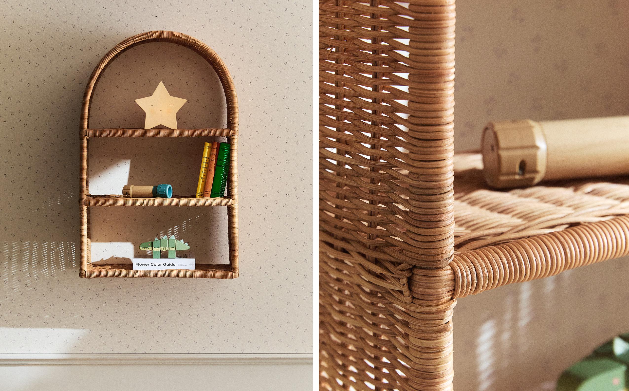 CHILDREN'S OVAL RATTAN SHELVING UNIT | Zara Home United