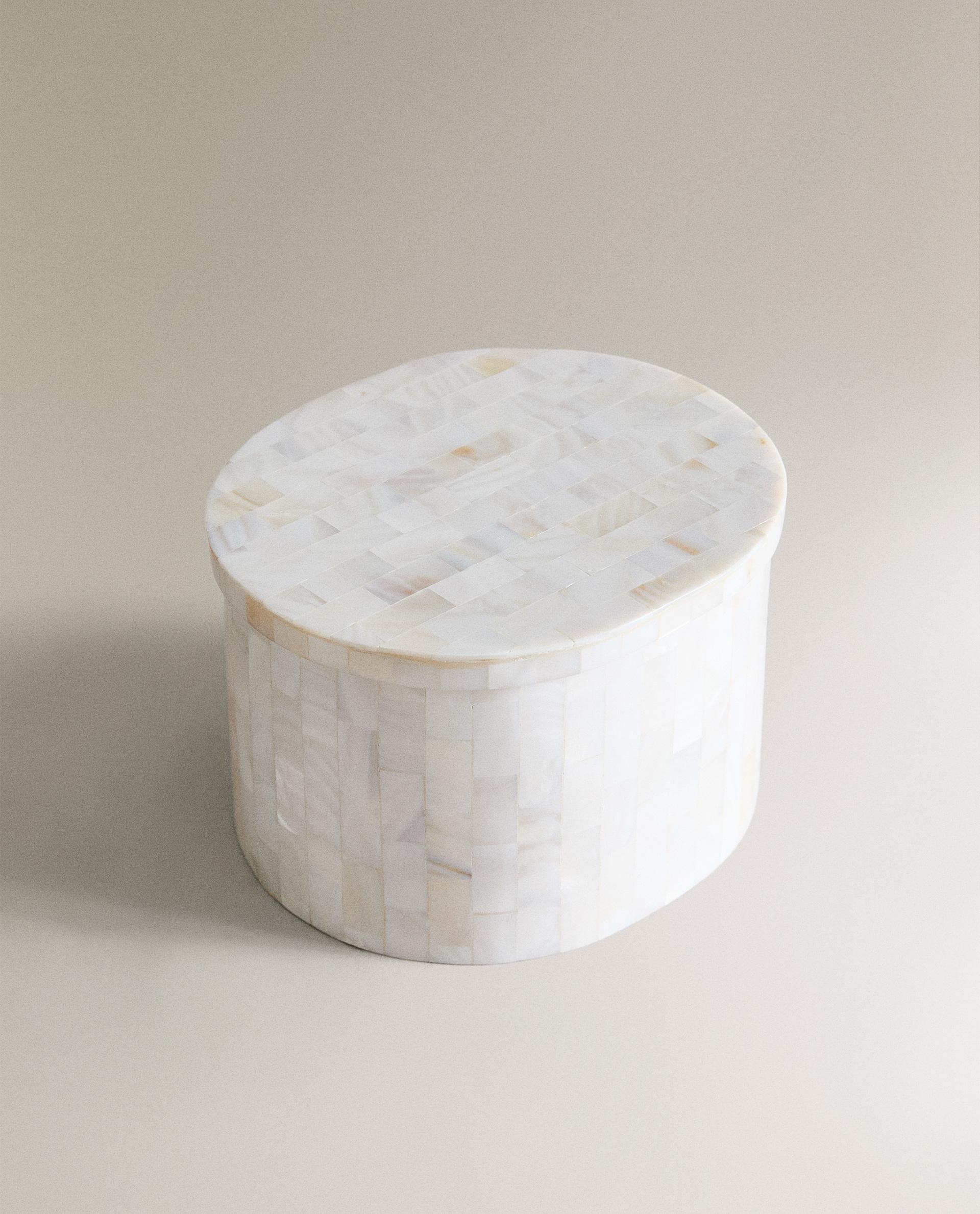 MOTHER-OF-PEARL BATHROOM ORGANISER JAR product thumbnail 2