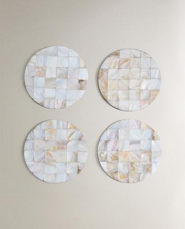 SEDEFLİ BARDAK ALTLIĞI SETİ (4’LÜ SET)