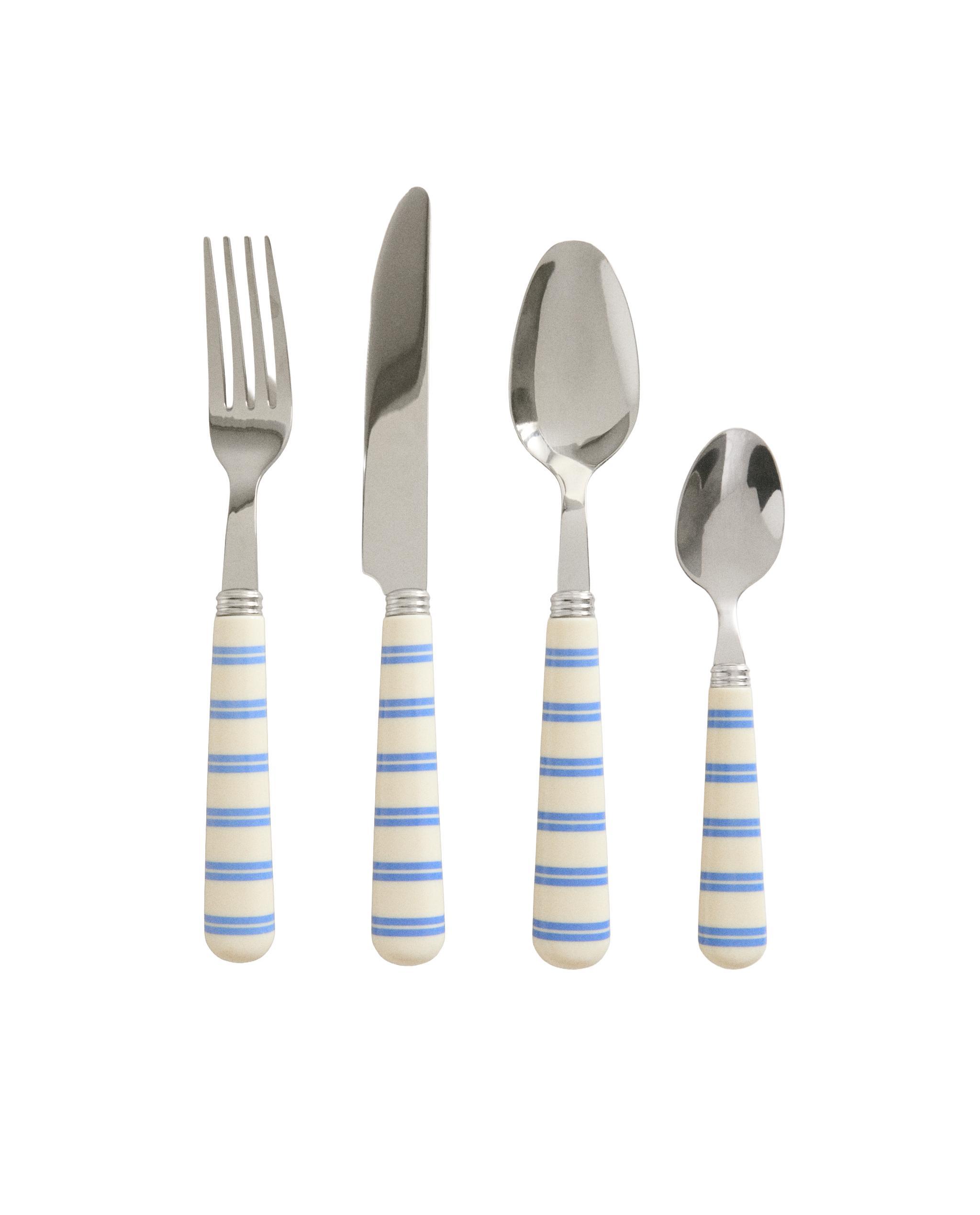 CUTLERY SET WITH STRIPED HANDLE (SET OF 4) product thumbnail 4