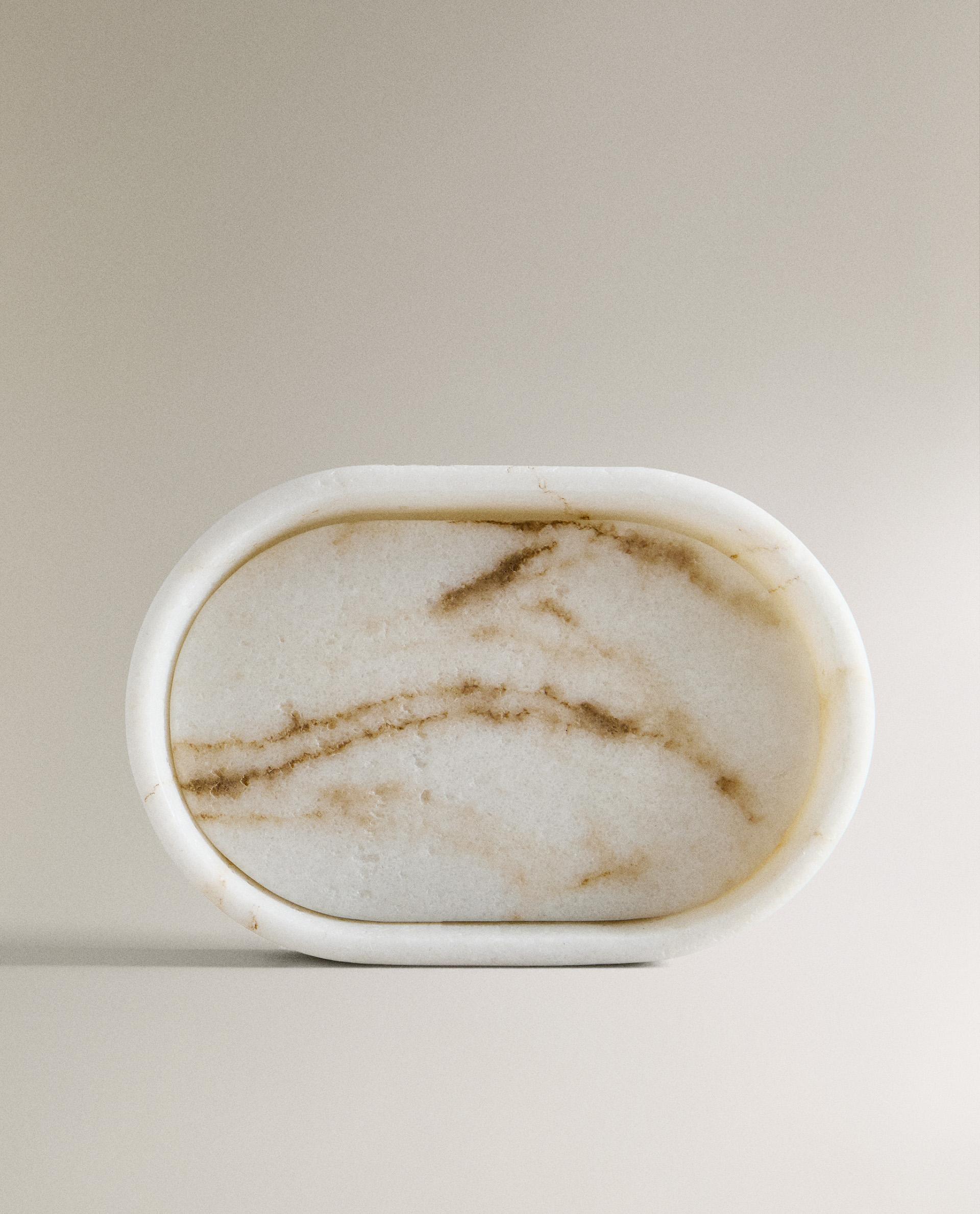 صحن صابون للحمام بمظهر رخامي صحن صابون للحمام بمظهر رخامي