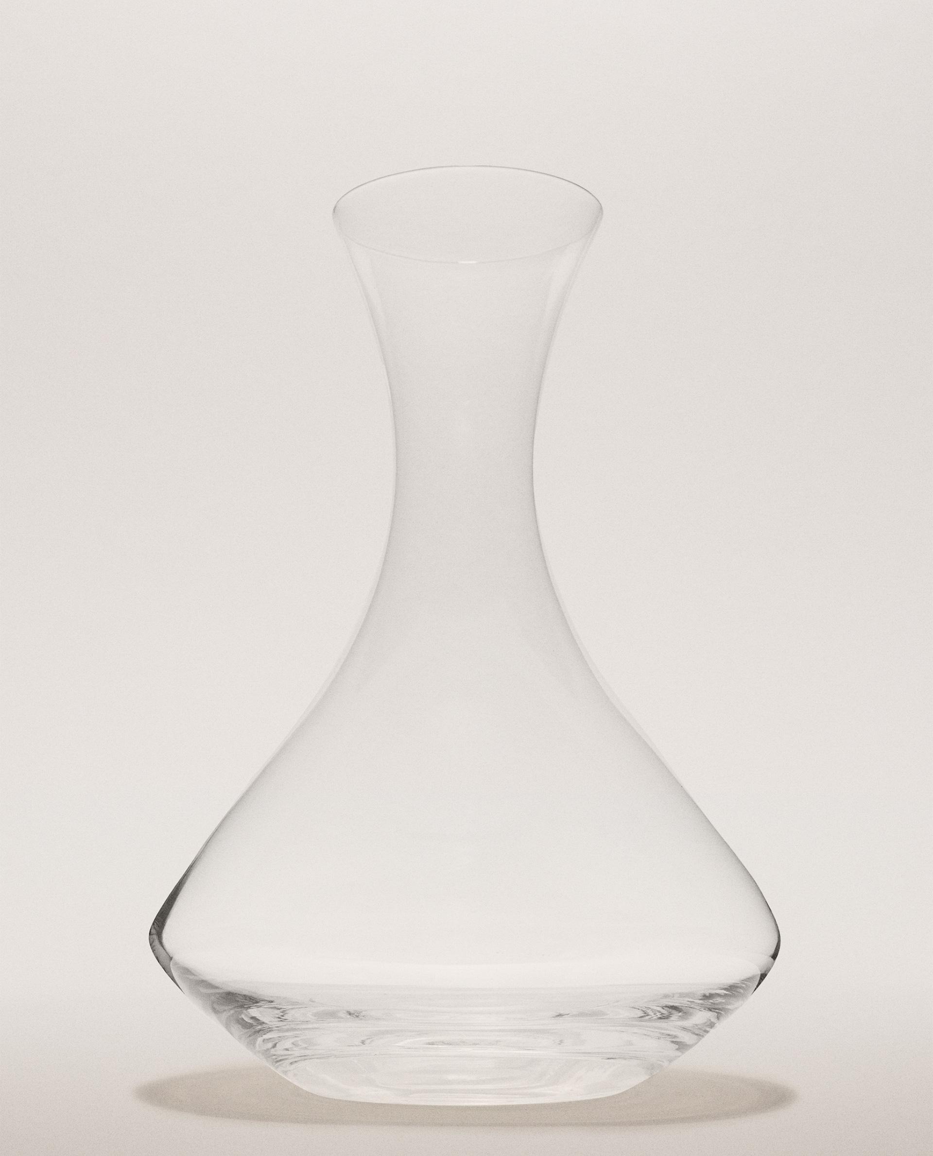 SET OF DECANTER AND 2 CRYSTALLINE WINE GLASSES