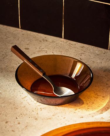 COLOURED GLASS BOWL