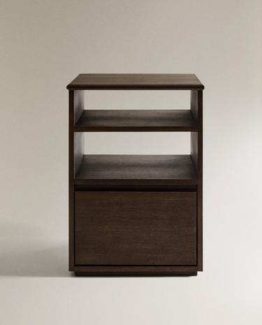 WOODEN BEDSIDE TABLE