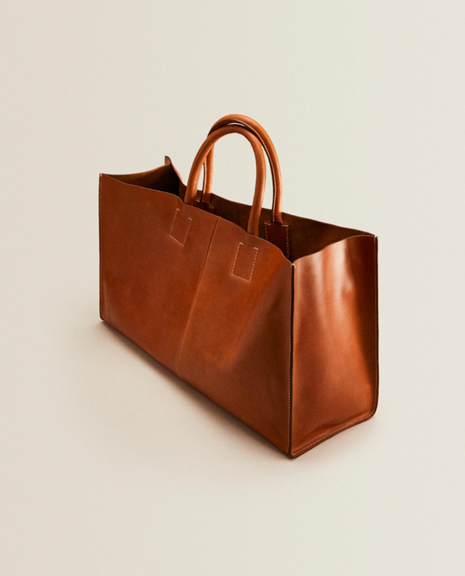 LEATHER TOTE BAG Zara Home Deutschland