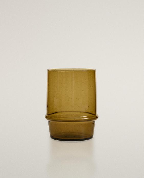 BUBBLE-EFFECT GLASS TUMBLER