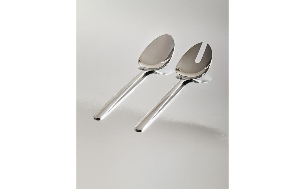 SET OF SHINY STEEL SALAD CUTLERY (SET OF 2) SET OF SHINY STEEL SALAD CUTLERY (SET OF 2)