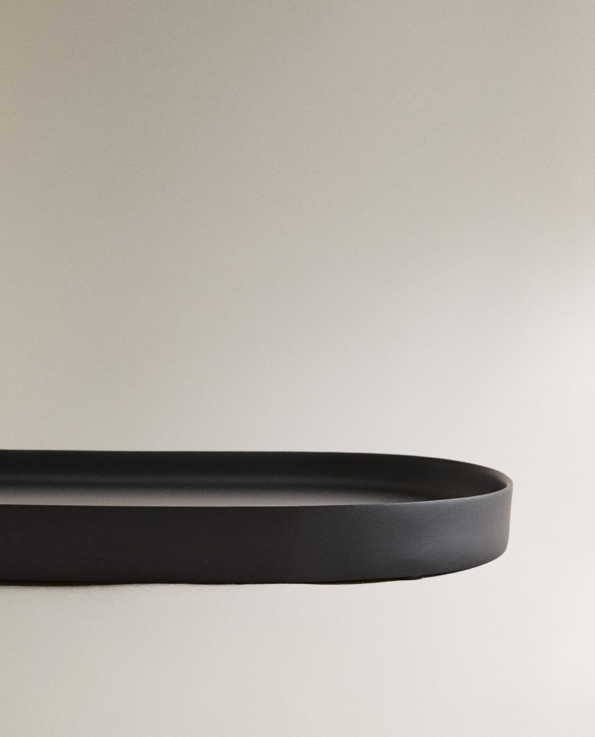 LARGE BLACK RESIN BATHROOM TRAY product thumbnail 2