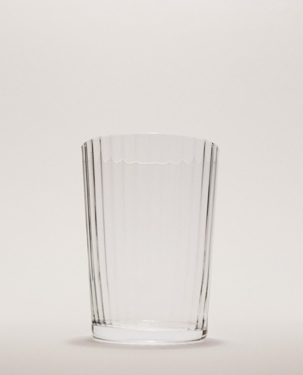 GLASS TUMBLER WITH LINES GLASS TUMBLER WITH LINES