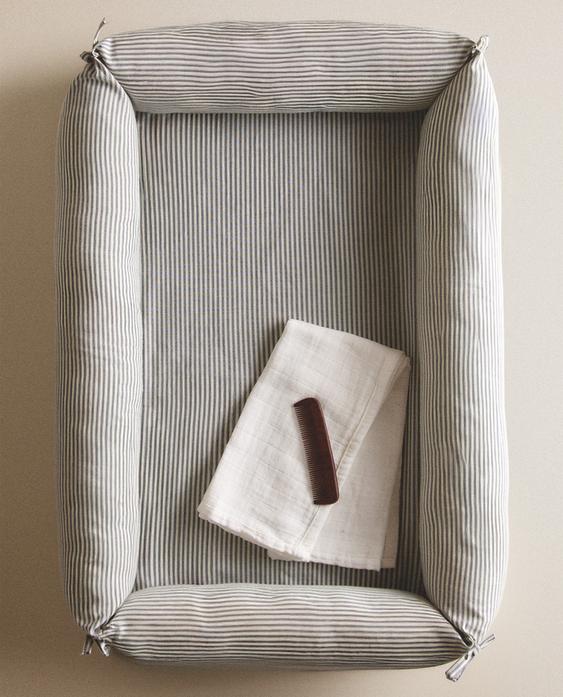 STRIPED COTTON NEST COT