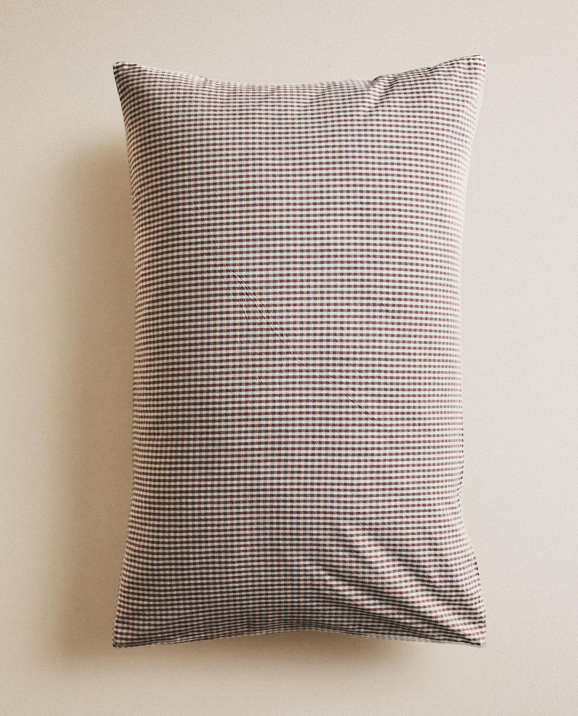 KIDS' DYED THREAD CHECK PILLOWCASE KIDS' DYED THREAD CHECK PILLOWCASE