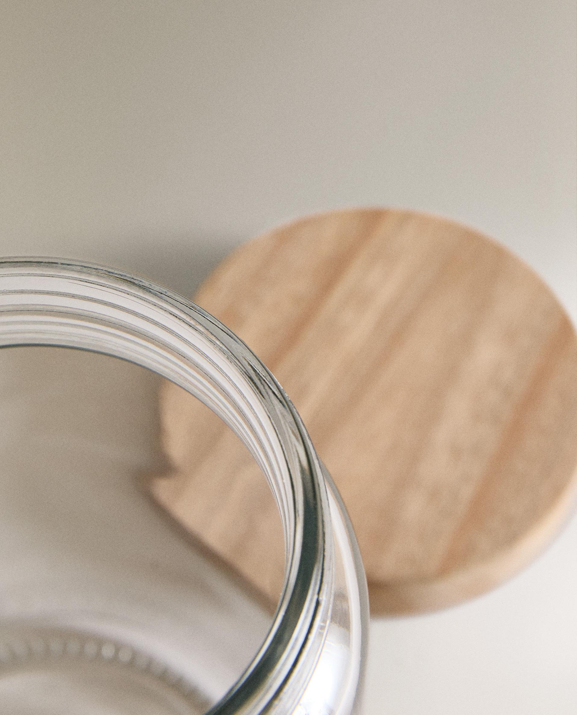 GLASS SCREW-ON STORAGE JAR
