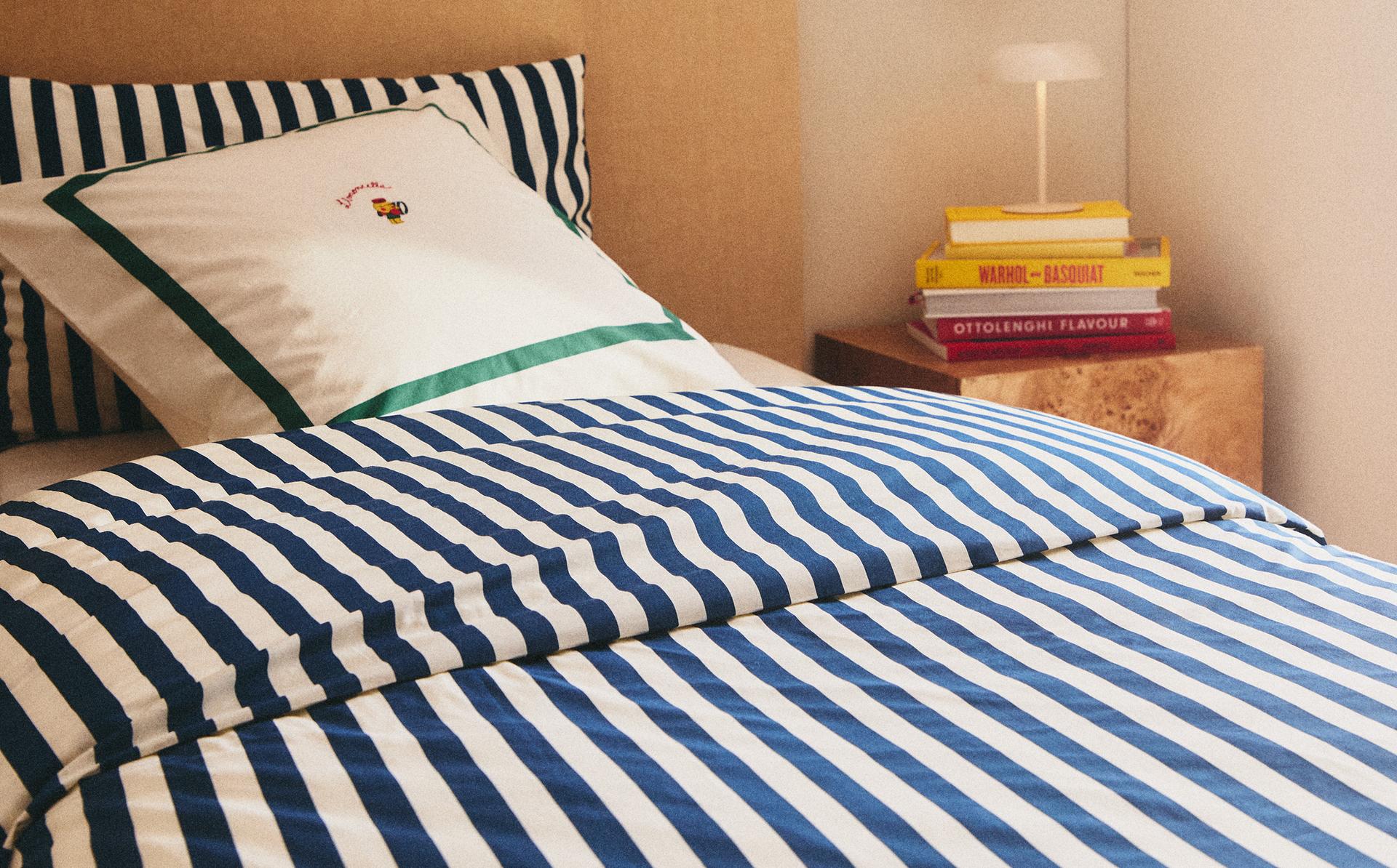 X THE ANIMALS OBSERVATORY KIDS’ STRIPED DUVET COVER X THE ANIMALS OBSERVATORY KIDS’ STRIPED DUVET COVER
