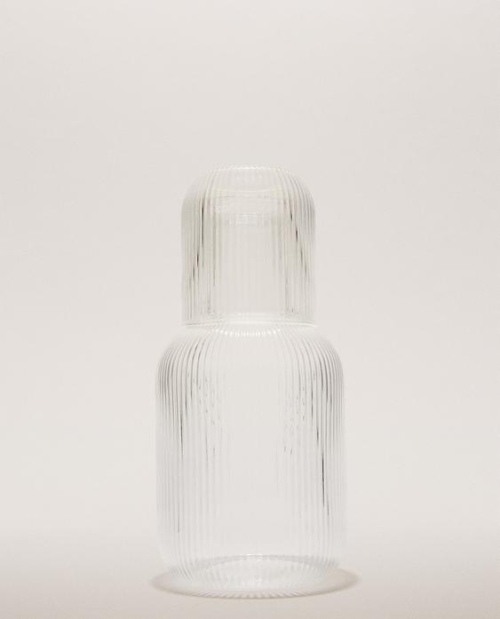 STRIPED BOROSILICATE GLASS NIGHT SET (SET OF 2) STRIPED BOROSILICATE GLASS NIGHT SET (SET OF 2)