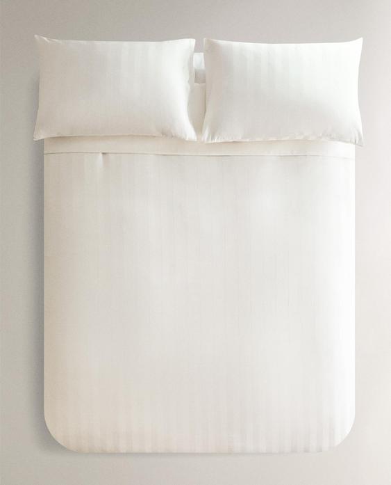 HOUSSE DE COUETTE SATIN RAYURES (500 FILS) HOUSSE DE COUETTE SATIN RAYURES (500 FILS)