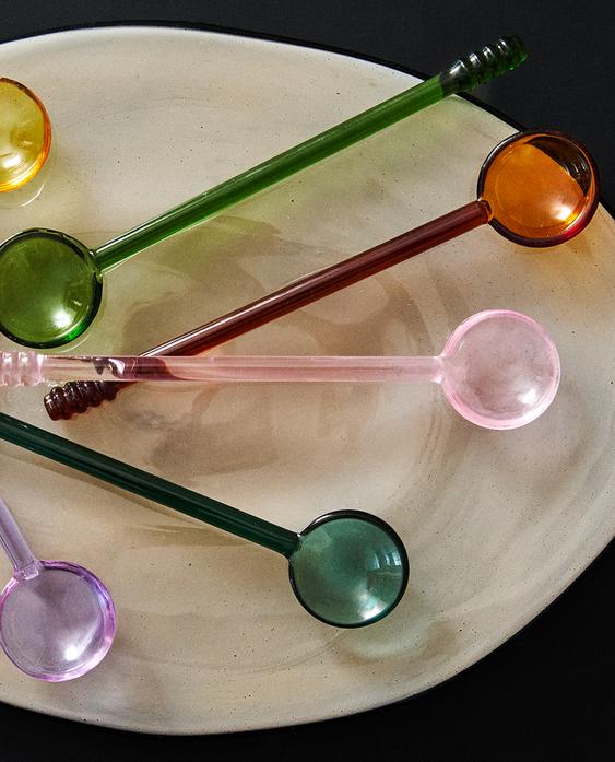 LOT CUILLÈRES BOROSILICATE MULTICOLORES (LOT DE 6)