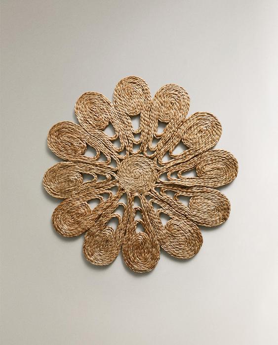 FLORAL JUTE PLACEMAT FLORAL JUTE PLACEMAT