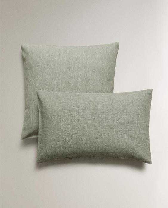 Housse De Coussin Zara Home - Chenille Beige, 45x45 Cm, 100% Polyester (NEUF)