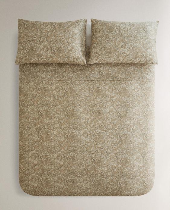 BETTBEZUG AUS BAUMWOLLSATIN MIT BLUMENMUSTER MORRIS & CO.