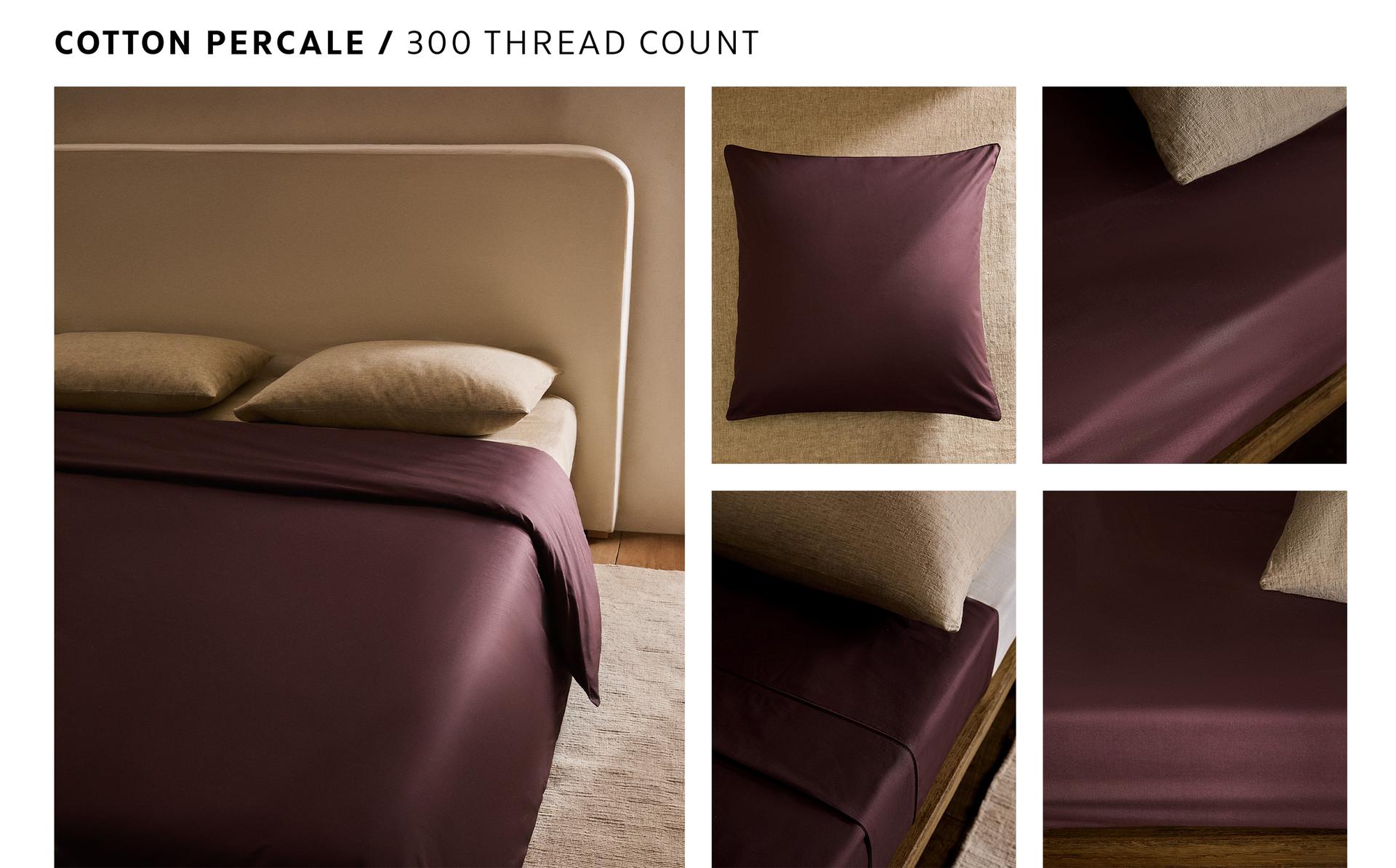 (300 THREAD COUNT) SET OF PERCALE SHEETS