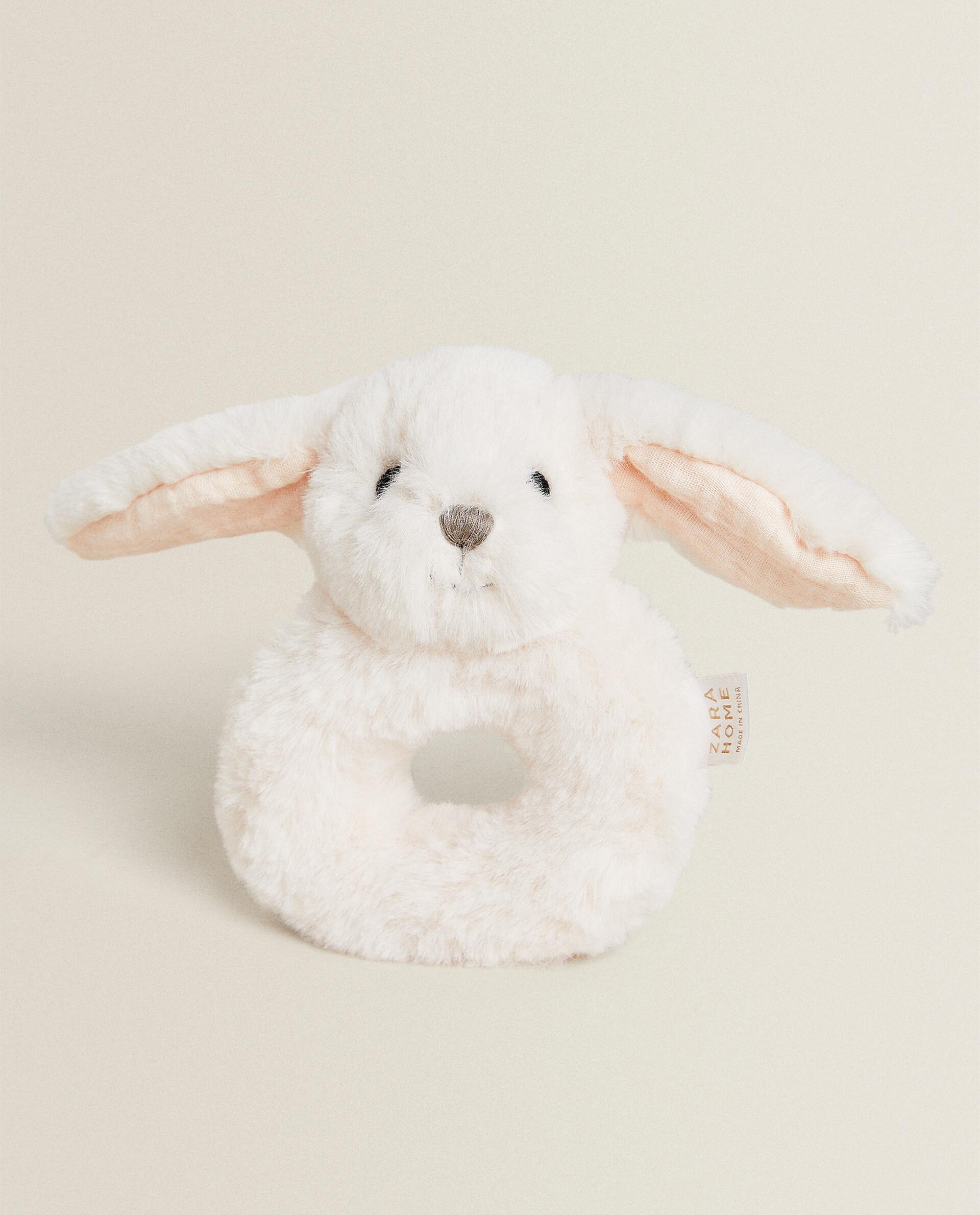 CHILDREN’S BUNNY PLUSH TOY RATTLE