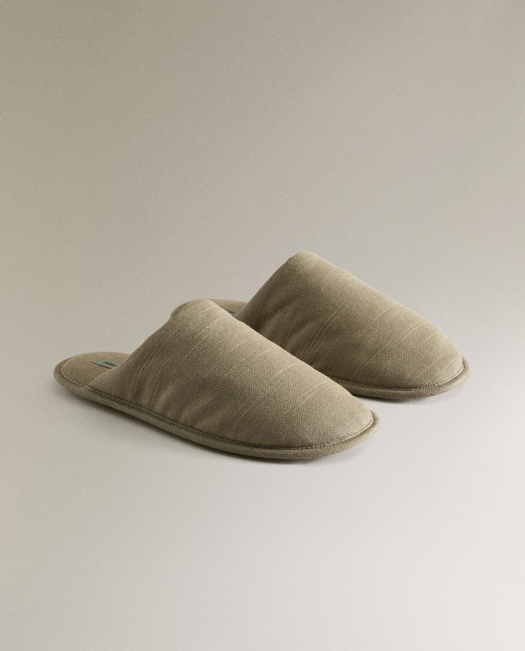 LINEN SLIPPERS