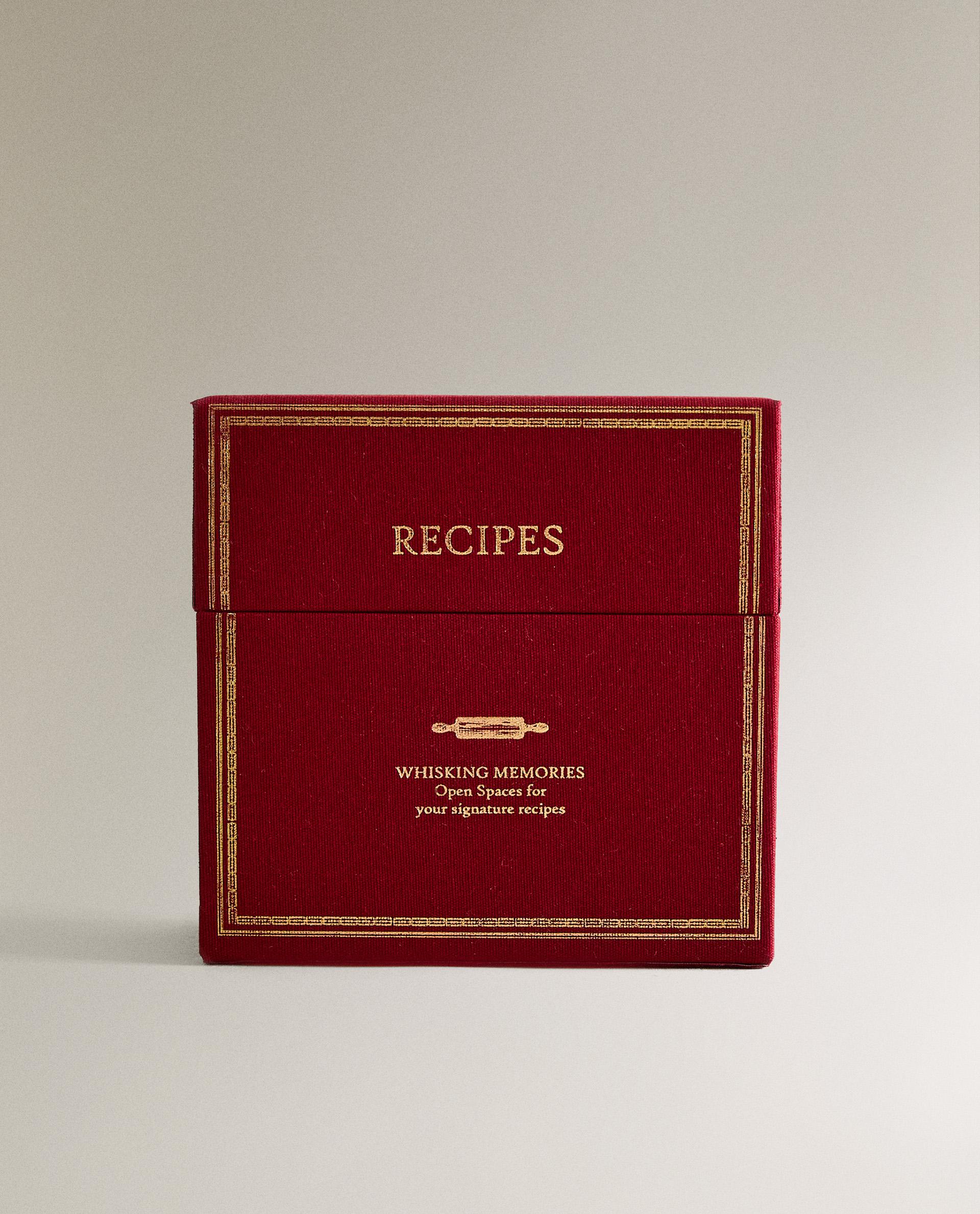 CHRISTMAS RECIPE BOX WITH CARDS