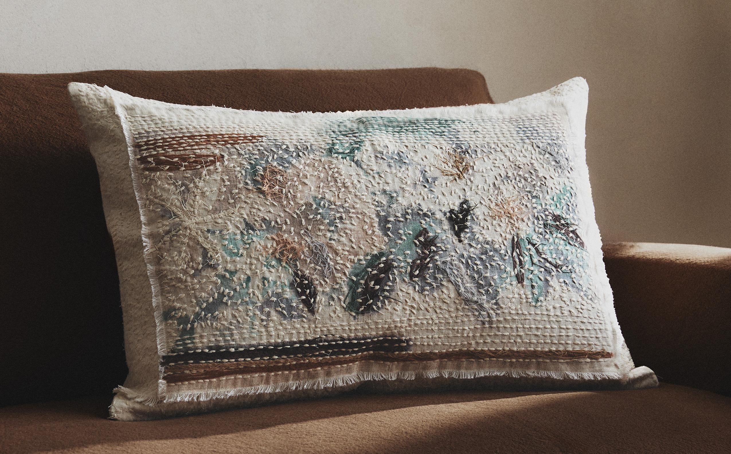 ZARA ザラホーム マルチカバー クッションカバー ジャカード