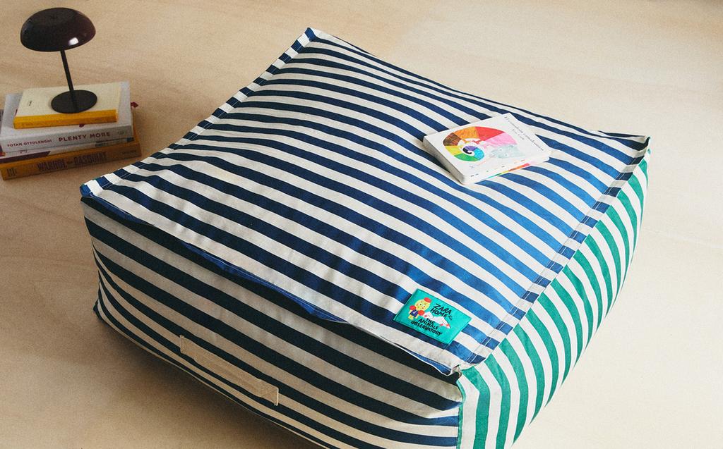 KIDS’ X THE ANIMALS OBSERVATORY STRIPED POUFFE