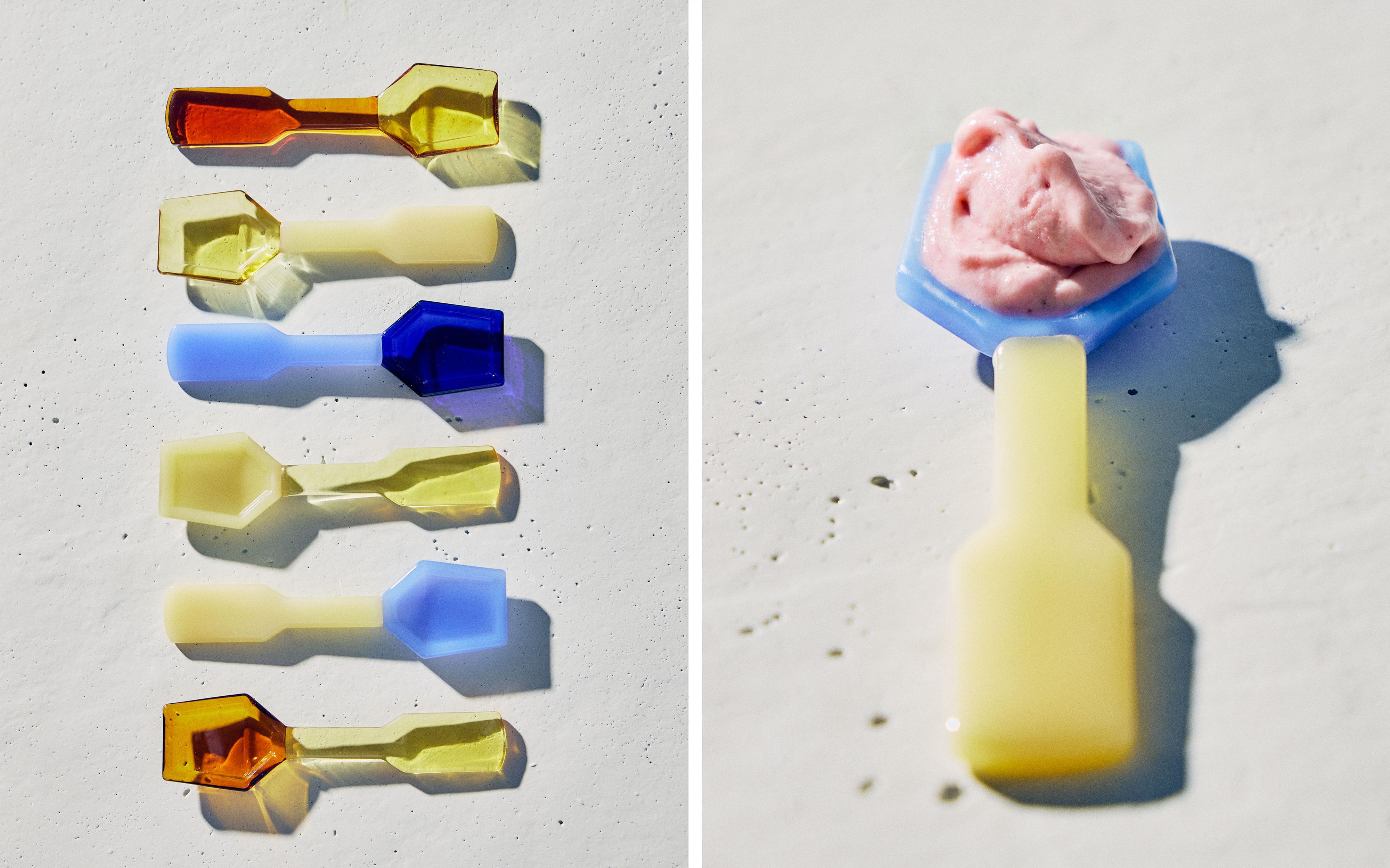 PACK OF COLOURED BOROSILICATE ICE CREAM DESSERT SPOONS (PACK OF 6) product thumbnail 9