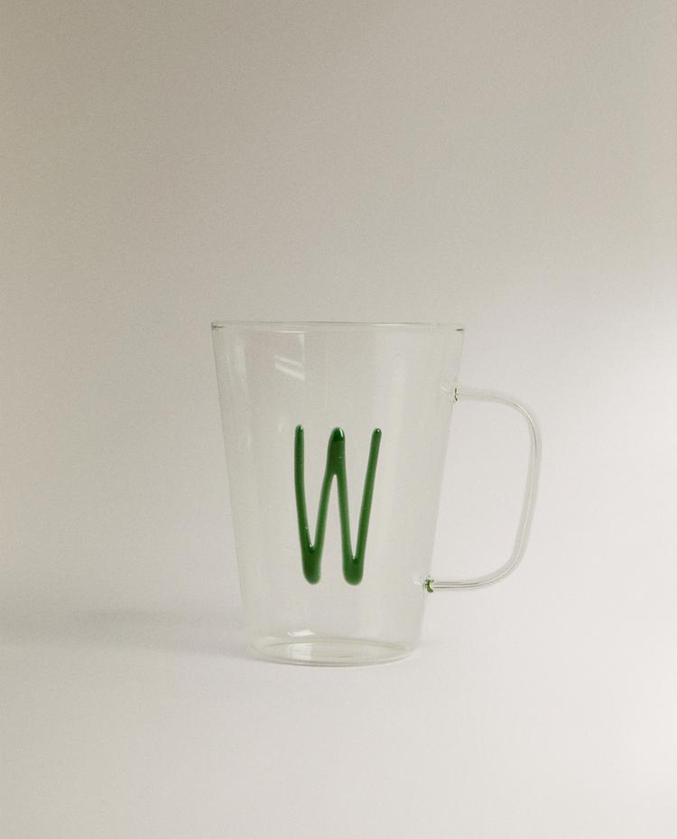 BOROSILICATE MUG WITH INITIAL W