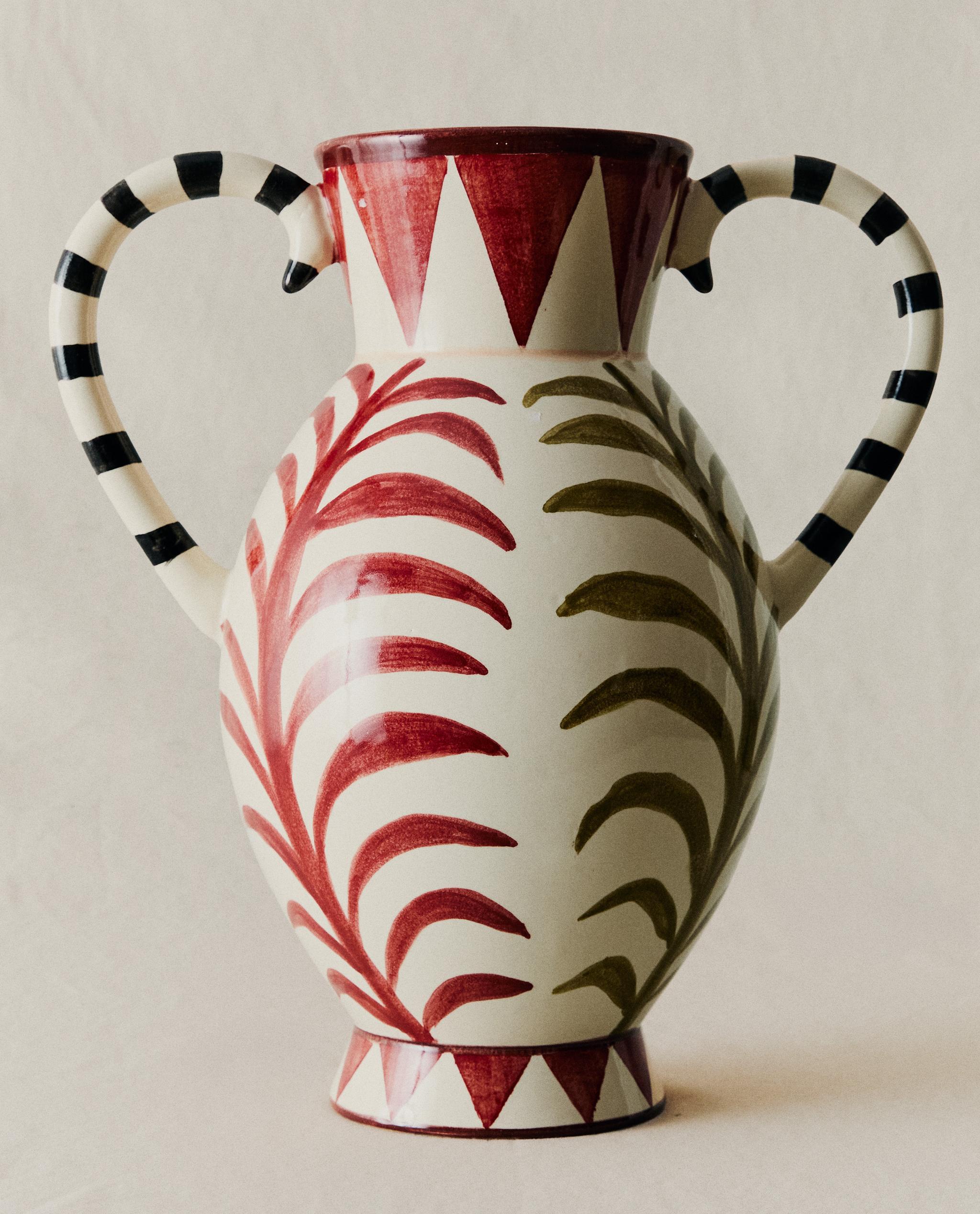 CERAMIC VASE WITH DOUBLE HANDLE product thumbnail 8