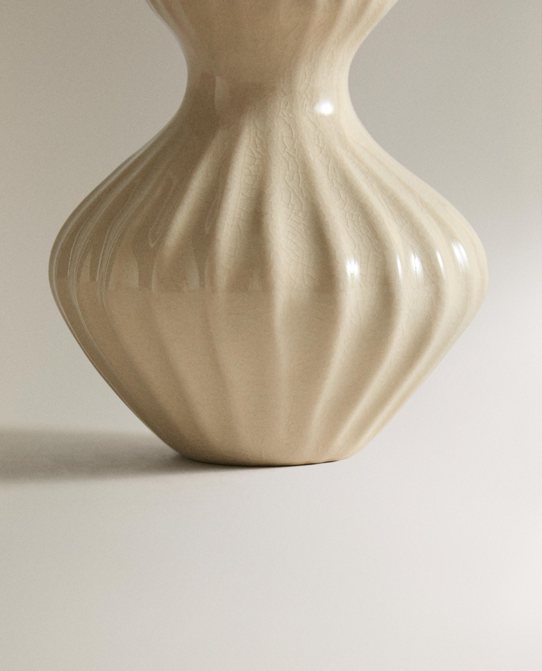 SMALL ENAMELLED STRIPED CERAMIC VASE product thumbnail 2