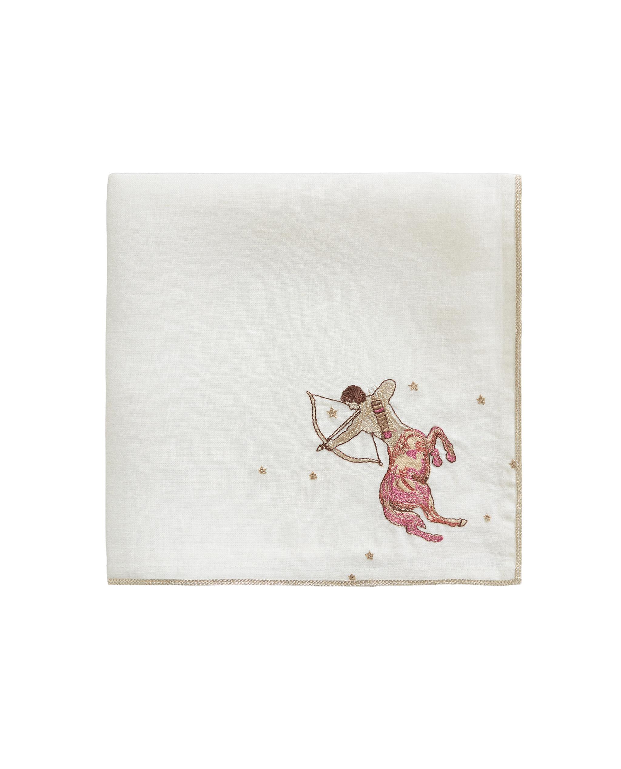 SAGITTARIUS EMBROIDERED LINEN NAPKIN | MARISA BERENSON product thumbnail 4