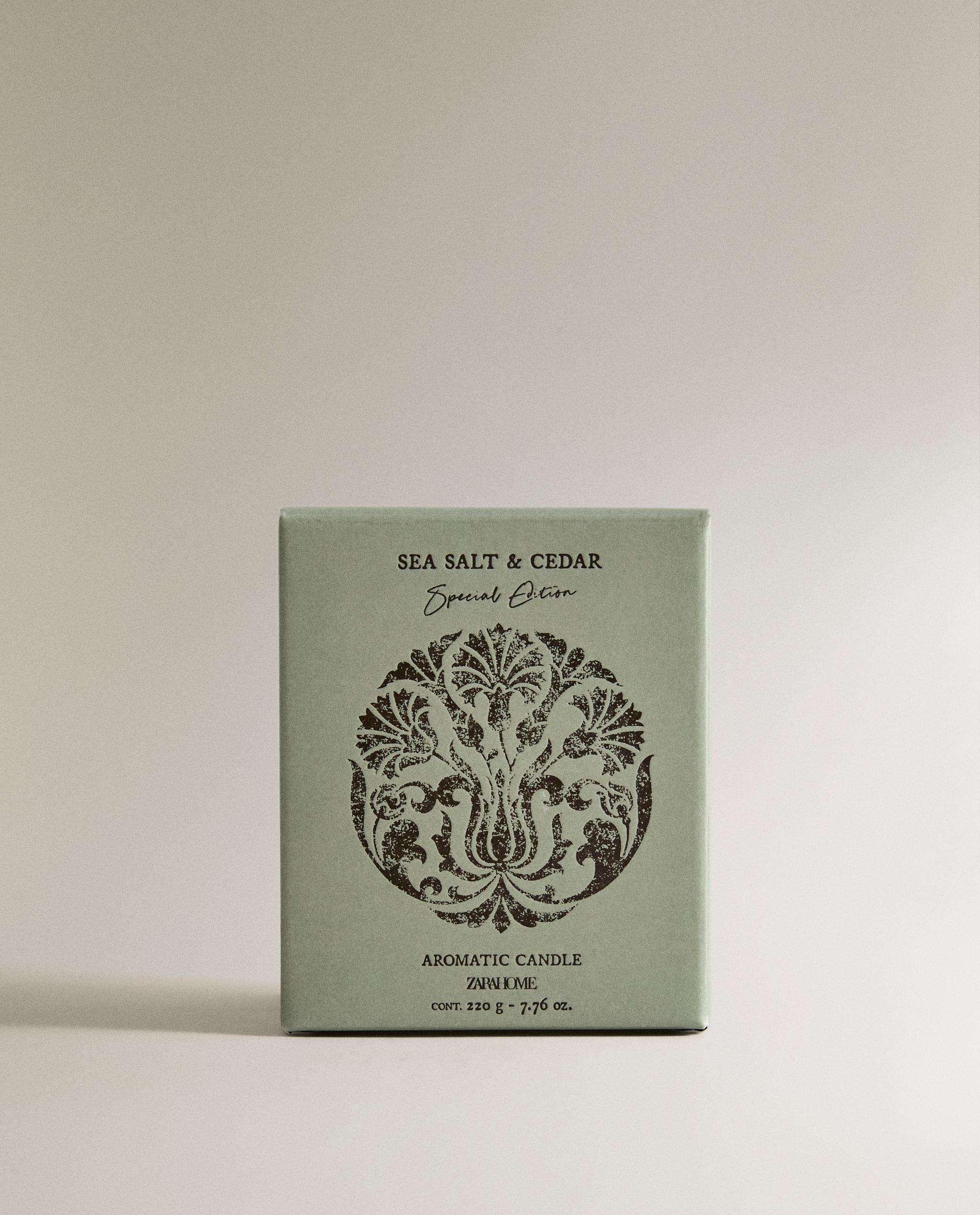 (220 G) SEA SALT & CEDAR SCENTED CANDLE product thumbnail 4