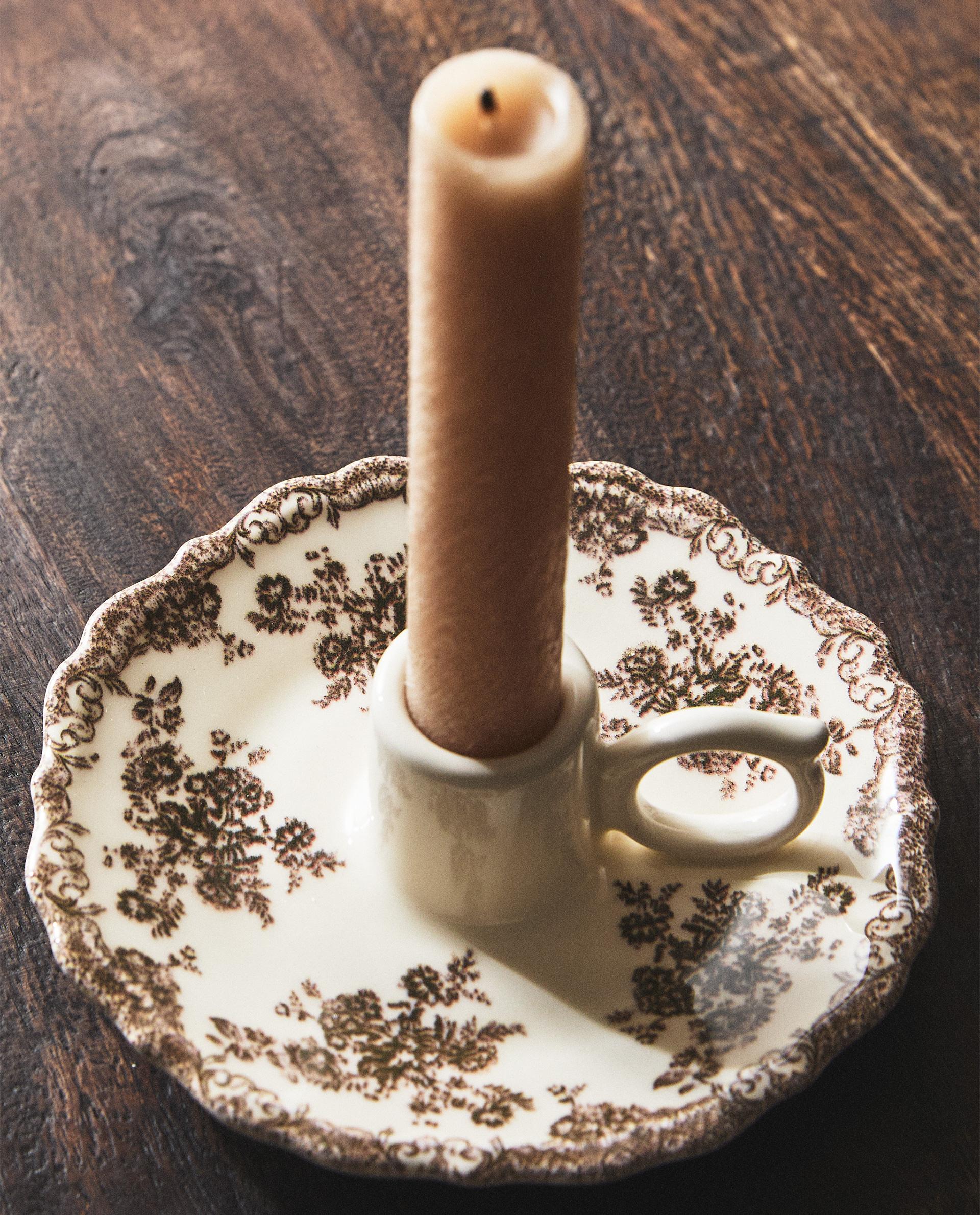 FLORAL EARTHENWARE CANDLESTICK product thumbnail 18