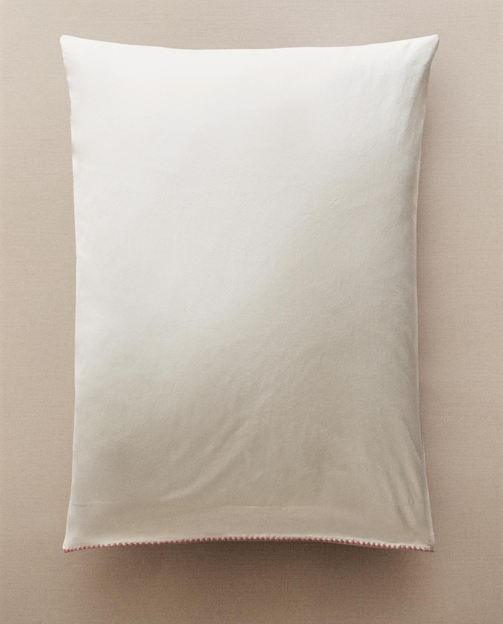 غلاف مخدة قطن للأطفال بصدفيات درزات