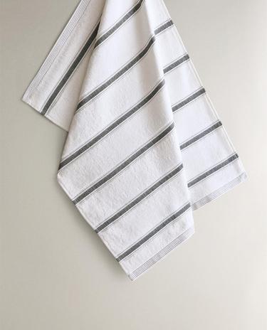 STRIPED COTTON TERRYCLOTH TEA TOWEL