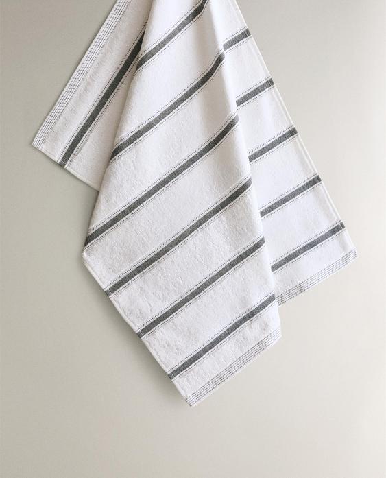 STRIPED COTTON TERRYCLOTH TEA TOWEL STRIPED COTTON TERRYCLOTH TEA TOWEL