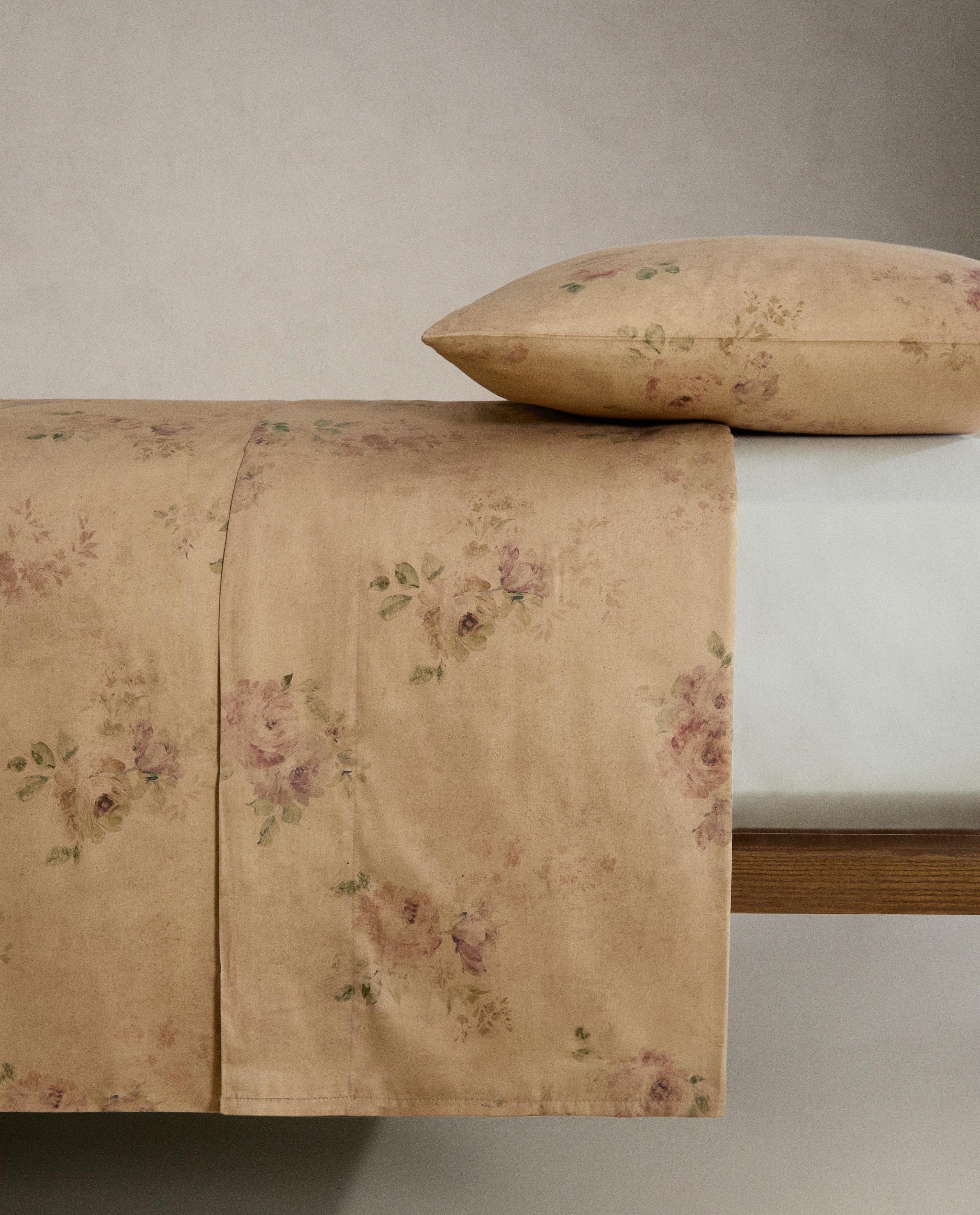 フラワープリント サテンデュべカバー | Zara Home 日本/Japan