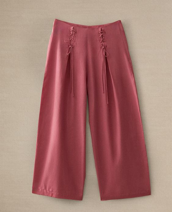 蝴蝶結褶襇長褲