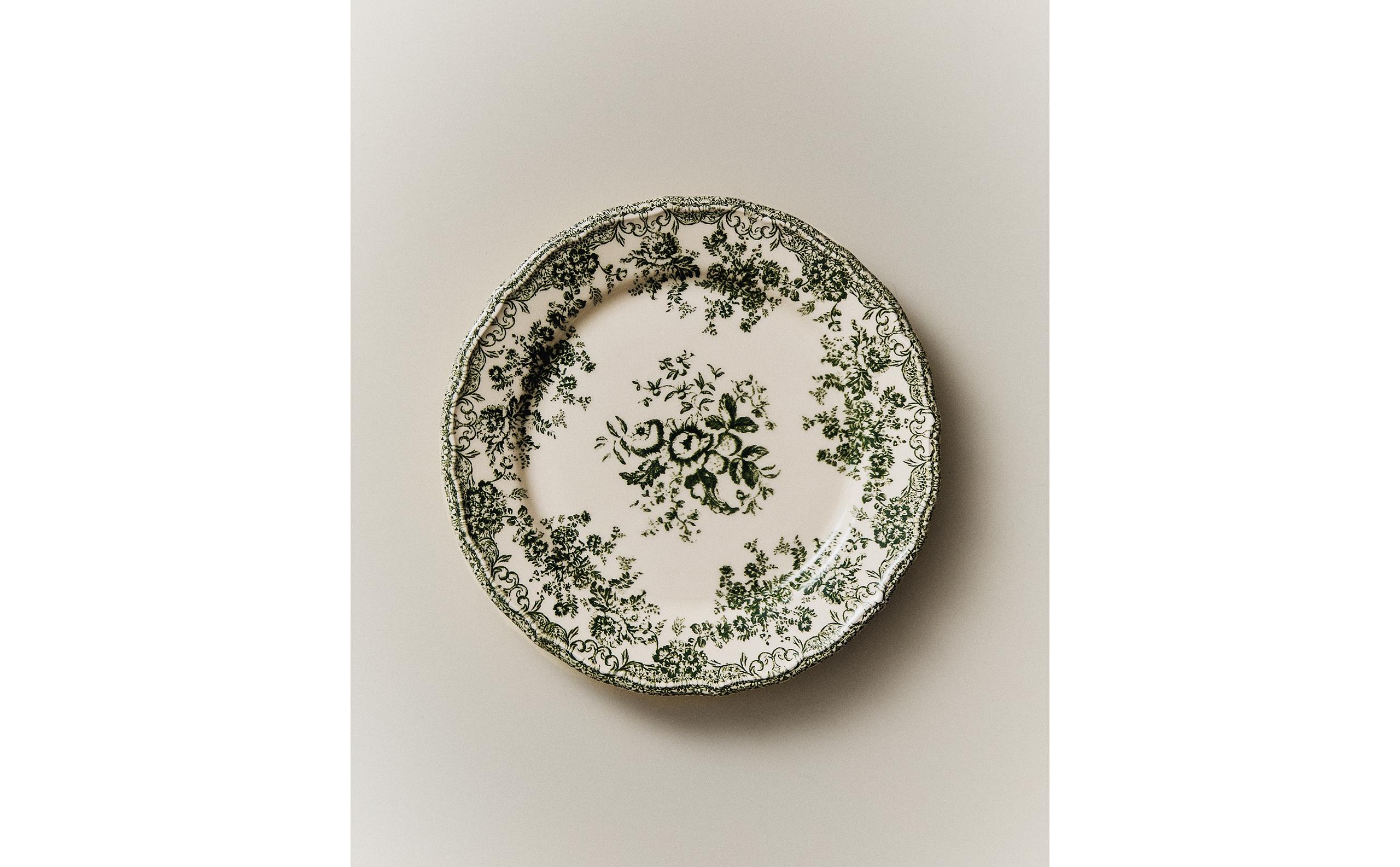 GREEN FLORAL EARTHENWARE TABLEWARE | Zara Home United States of